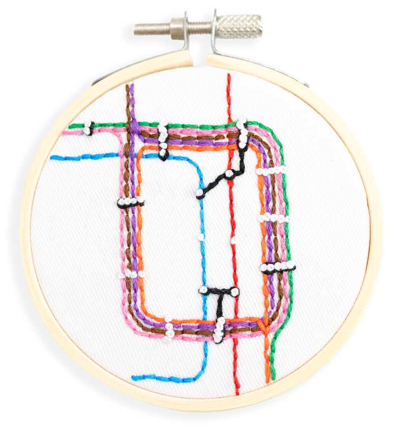 Chicago "L" Loop Ornament Embroidery Kit