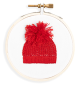 Cable Knit Hat Ornament Embroidery Kit