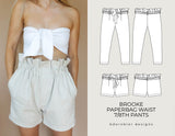 Brooke Paperbag Waist 7/8th Pants and Shorts