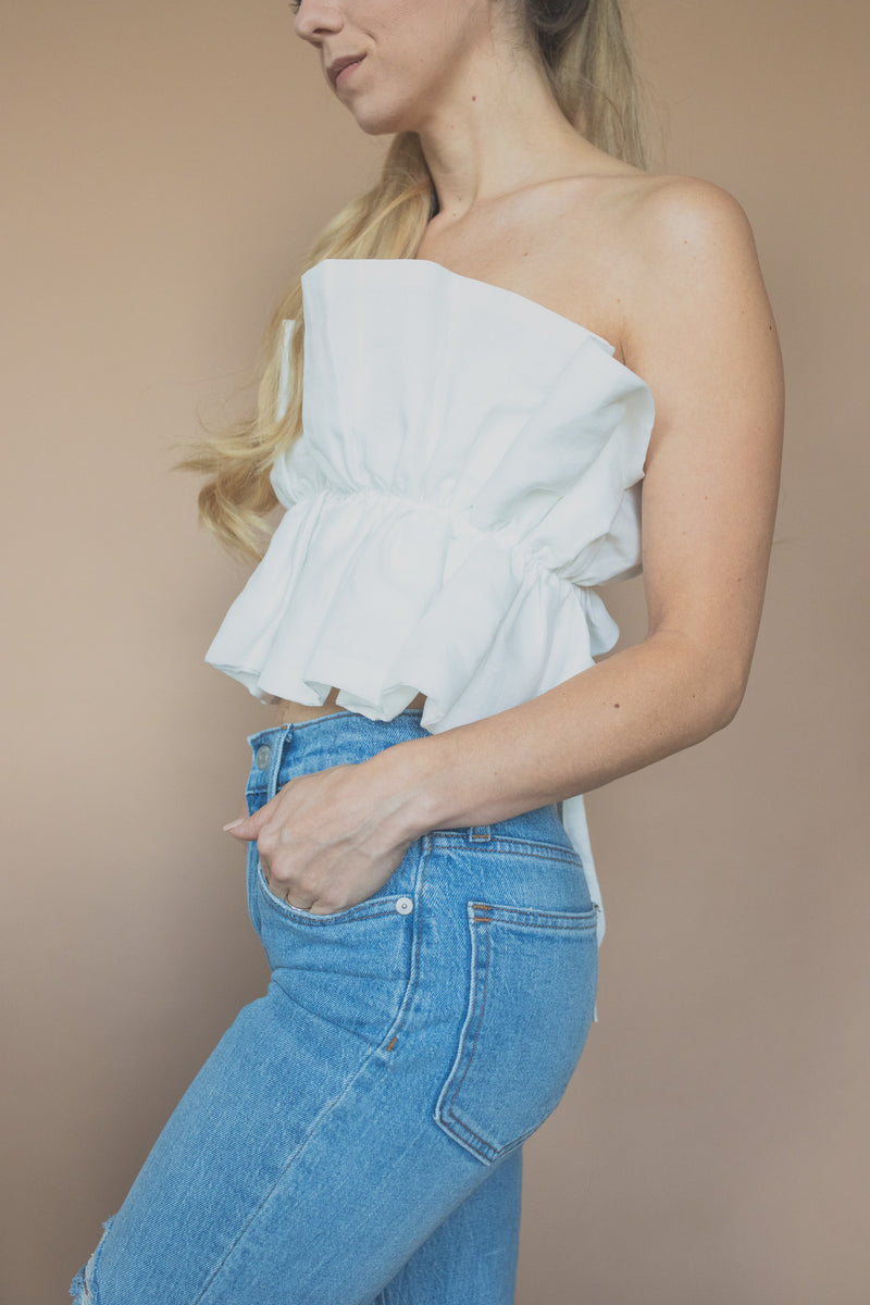 Courtney Ruffled Strapless Top