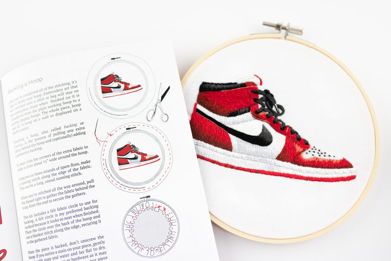 Air Jordan 1 Chicago Colorway Embroidery Kit Instructional Guide by kdornbier