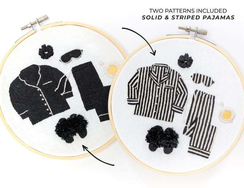 Pattern options for pajama set embroidery project by kdornbier
