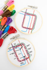 Chicago CTA Loop Embroidery Project by kdornbier