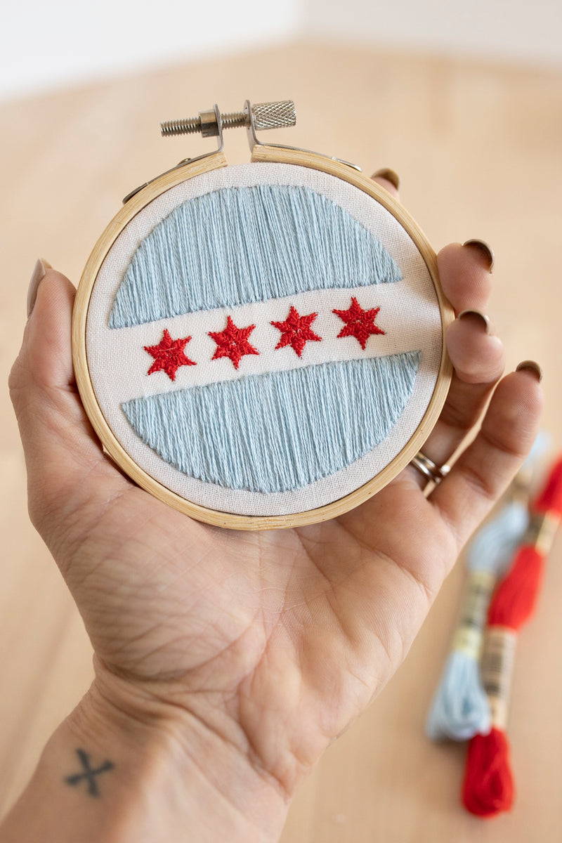 Chicago Flag Easy Embroidery Project by kdornbier